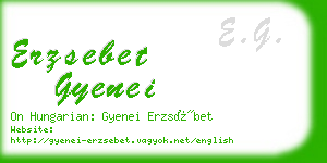 erzsebet gyenei business card